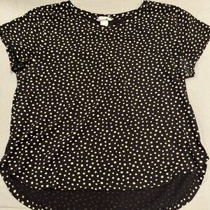 Basic Short Sleeve Top Black & Gold Size M